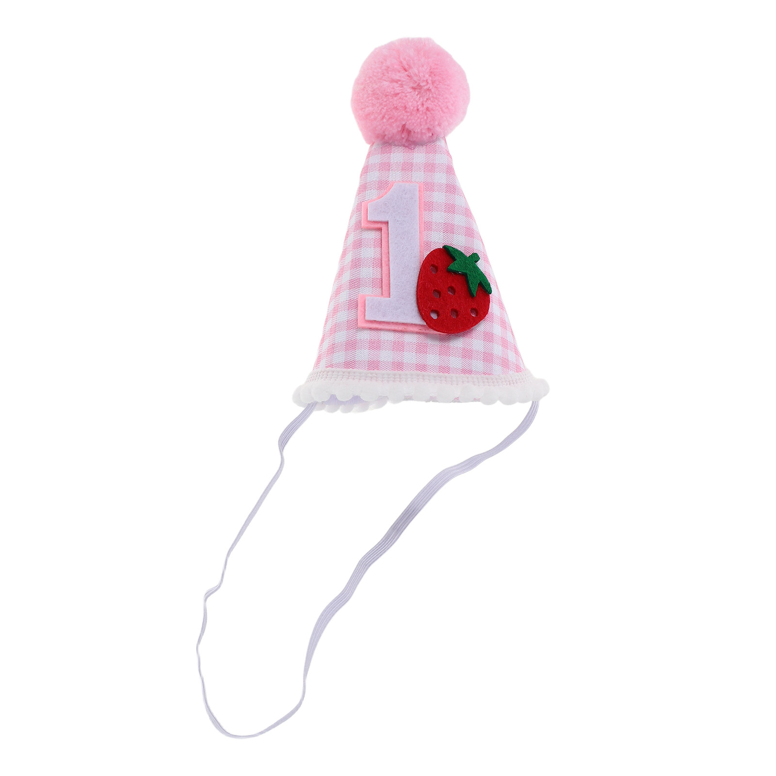 Party Hat Cone - Strawberry Cone Birthday Hat Pink 1St