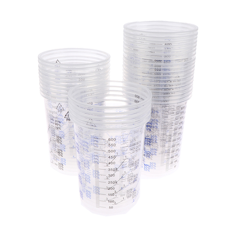 6100ml Paint Mixing Cups Plast - Plastic Cup 50Pcs 评论和价格