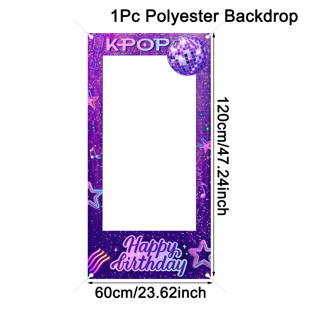 1pc Purple K-POP Photo Frame B - Photo Booth Frame 评论和价格