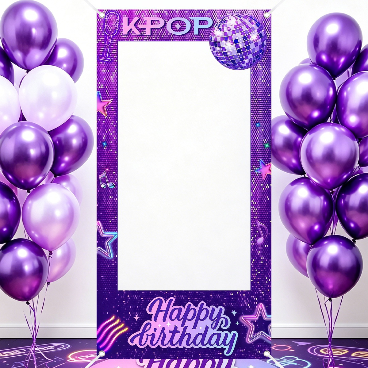 1pc Purple K-POP Photo Frame B - Photo Booth Frame 评论和价格