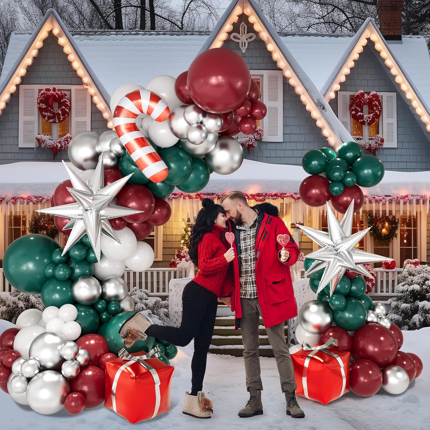 Christmas Balloon Garland Arch - Balloon Arch Kit 评论和价格