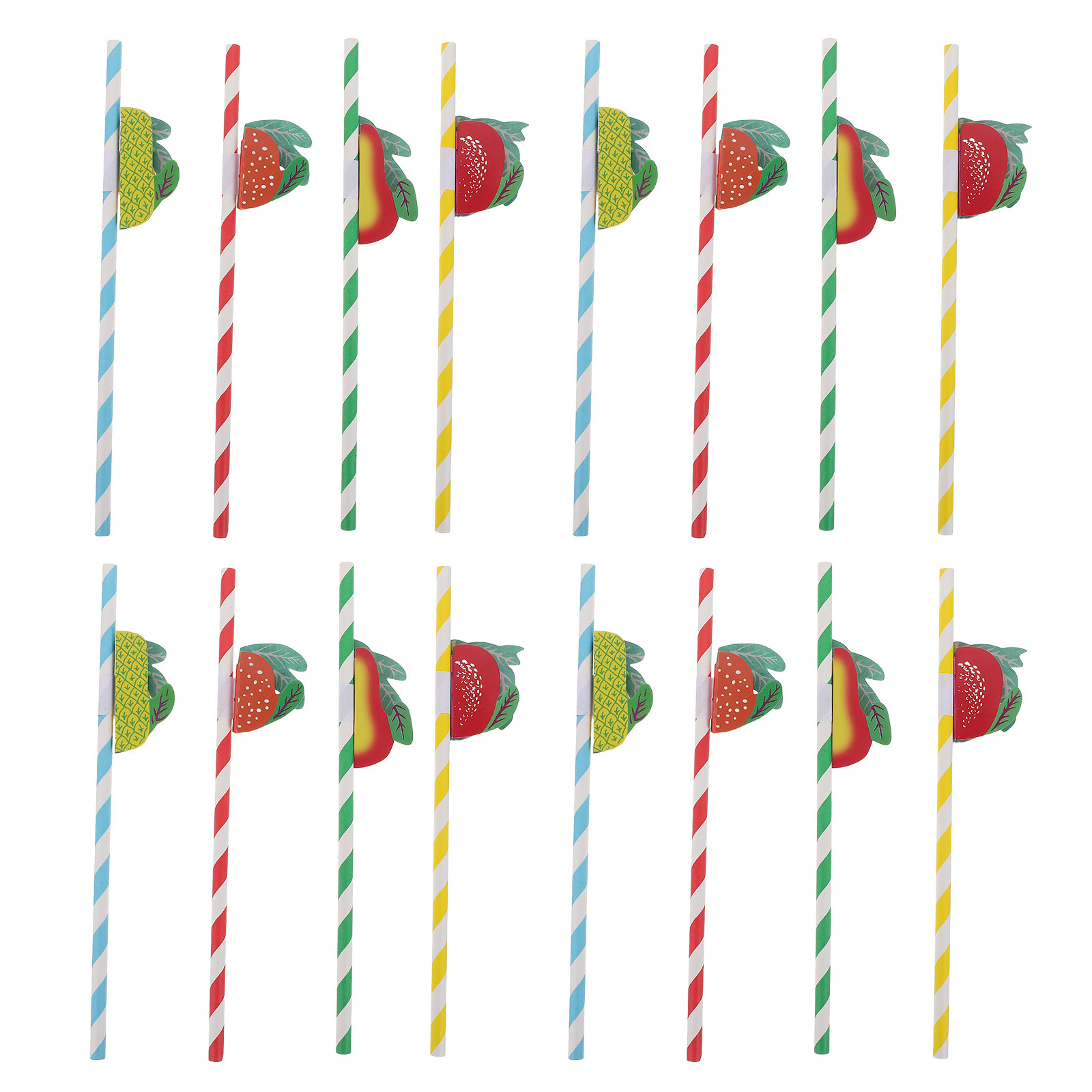 50Pcs Colorful Swirl Paper Str - Paper Straw Color 评论和价格