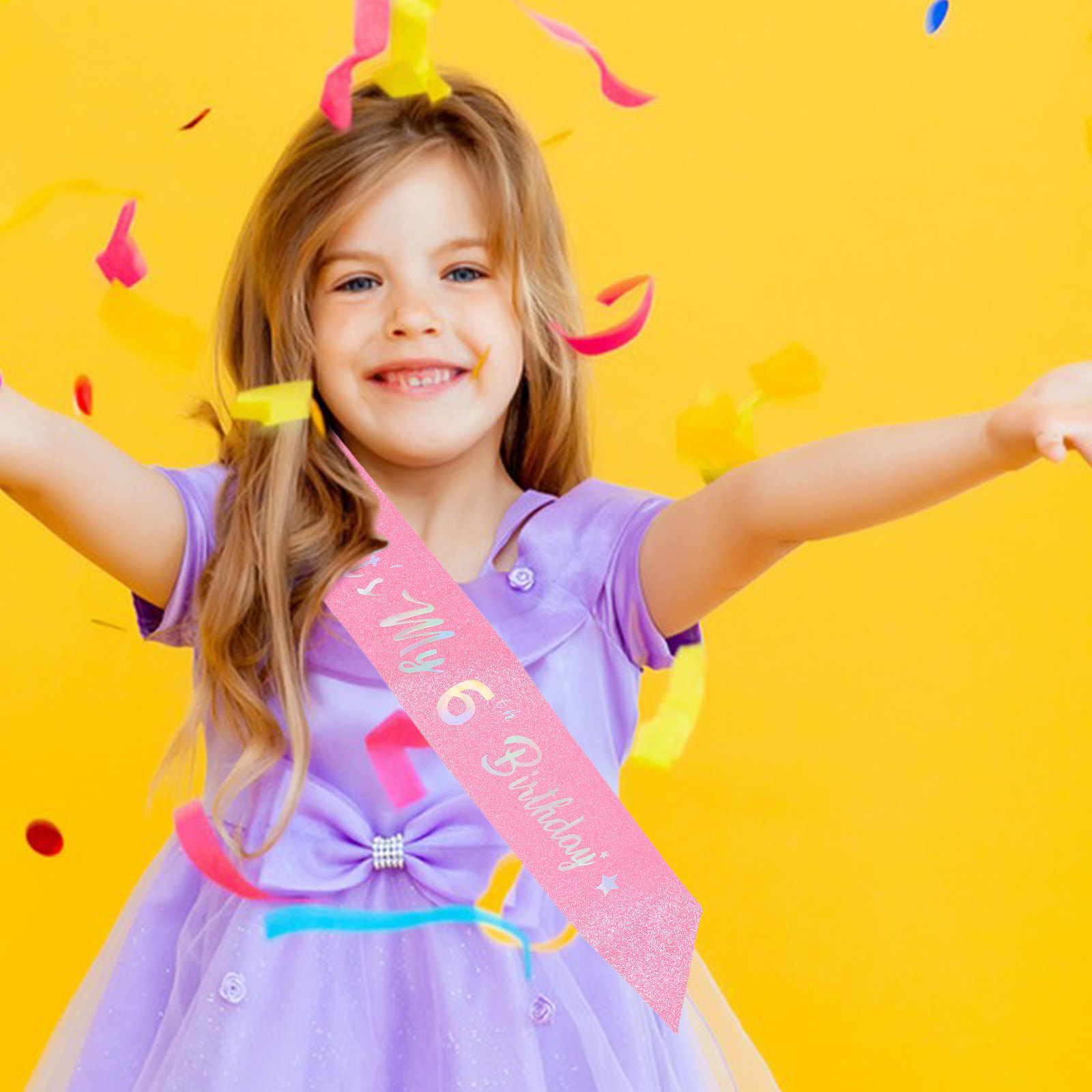 Pink Glitter Birthday Sash 5 P - Birthday Sash Glitter 评论和价格