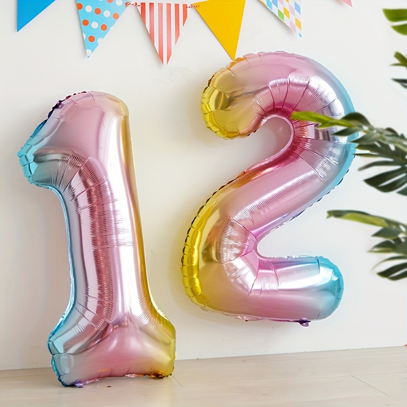 32inch Rainbow Gradient Number - Balloon Pump Hand 评论和价格