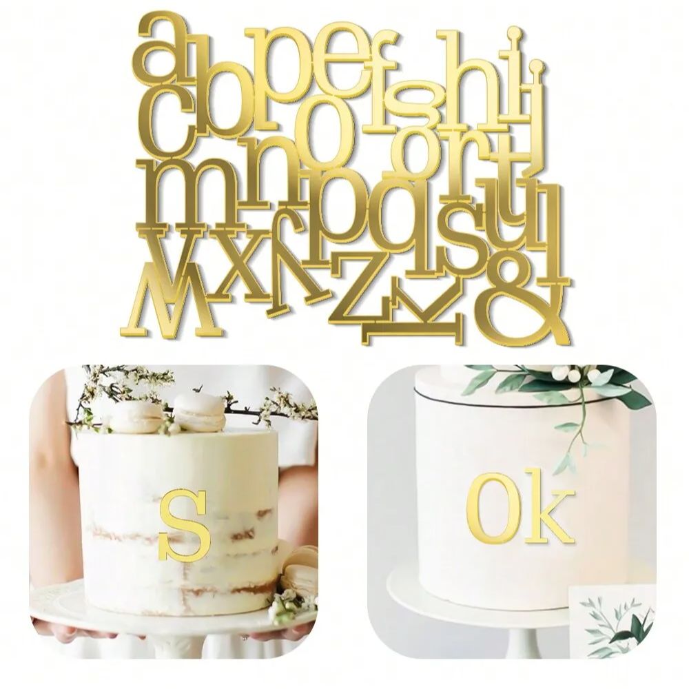 1set Golden Mirror Acrylic A-Z - Event Z 评论和价格