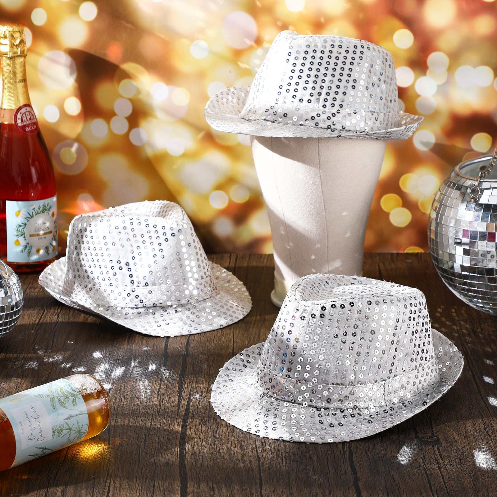 12-36Pcs Sequin Hats Bulk Glit - Party Hat Cone 评论和价格