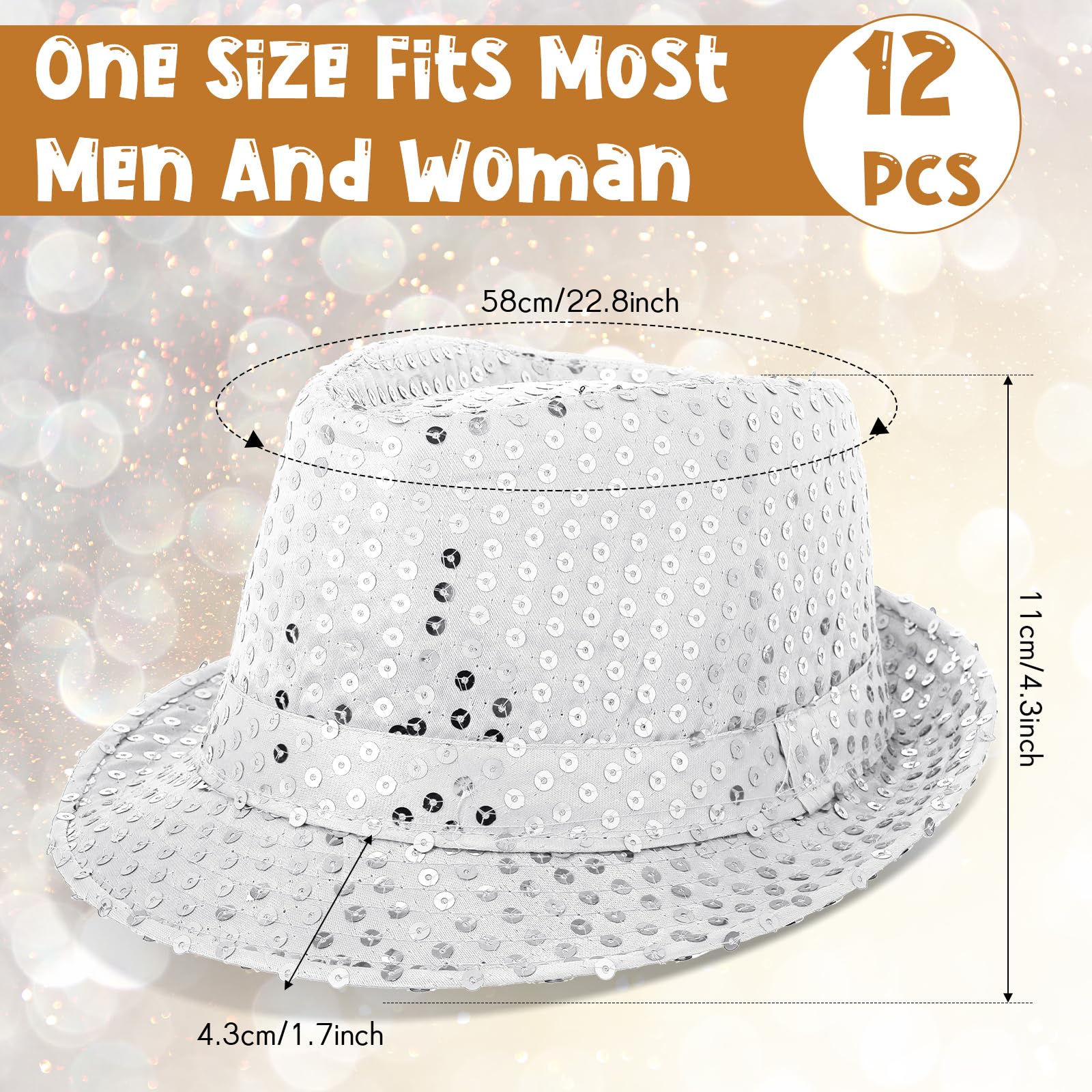 12-36Pcs Sequin Hats Bulk Glit - Party Hat Cone 评论和价格