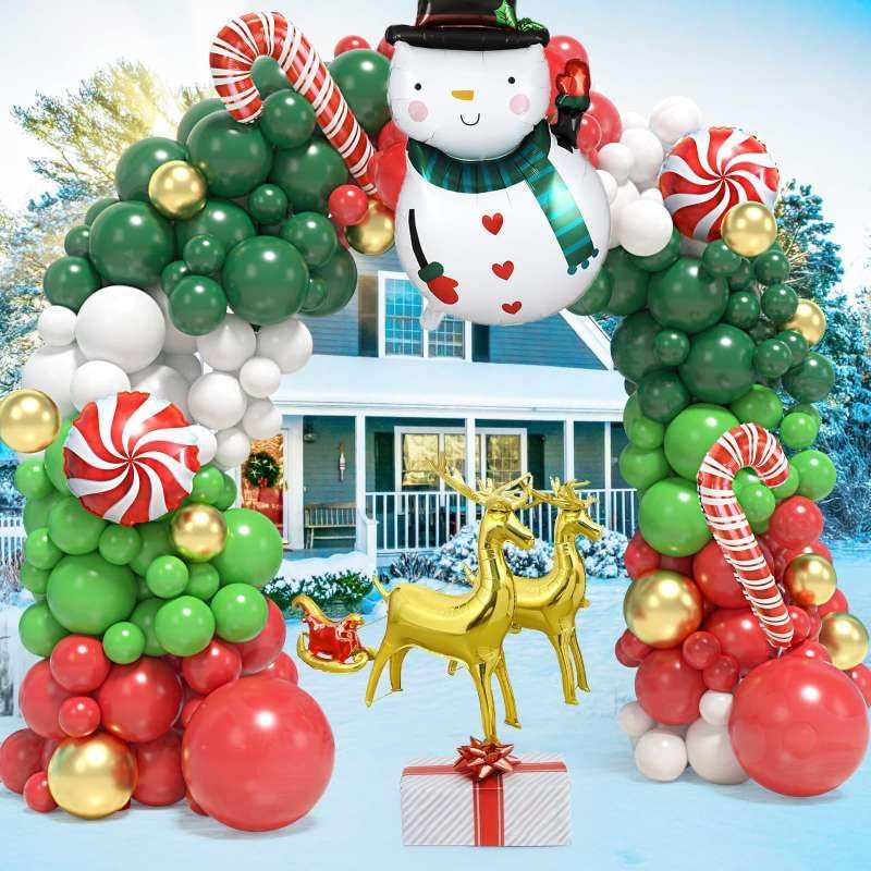 183Pcs Christmas Balloon Garla - Balloon Arch Kit 评论和价格