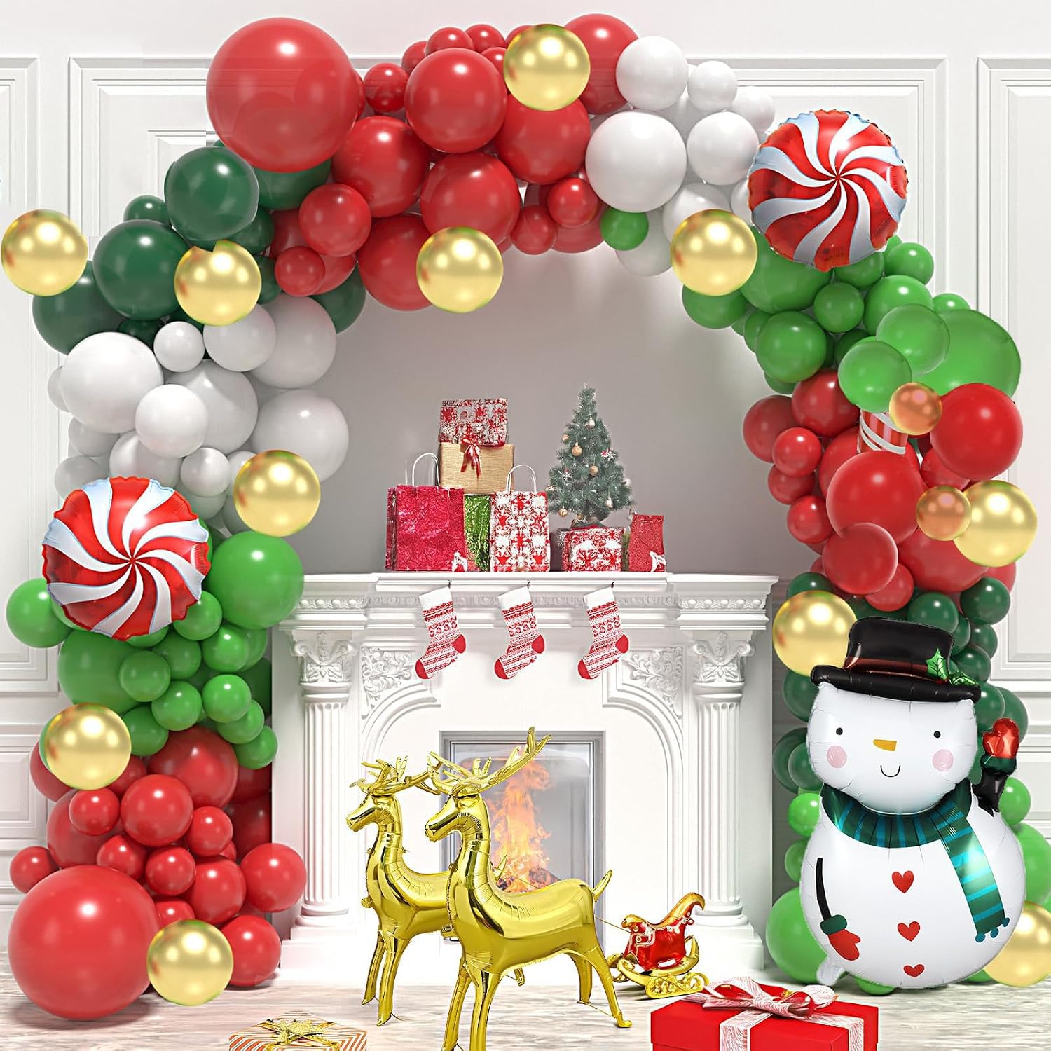 183Pcs Christmas Balloon Garla - Balloon Arch Kit 评论和价格