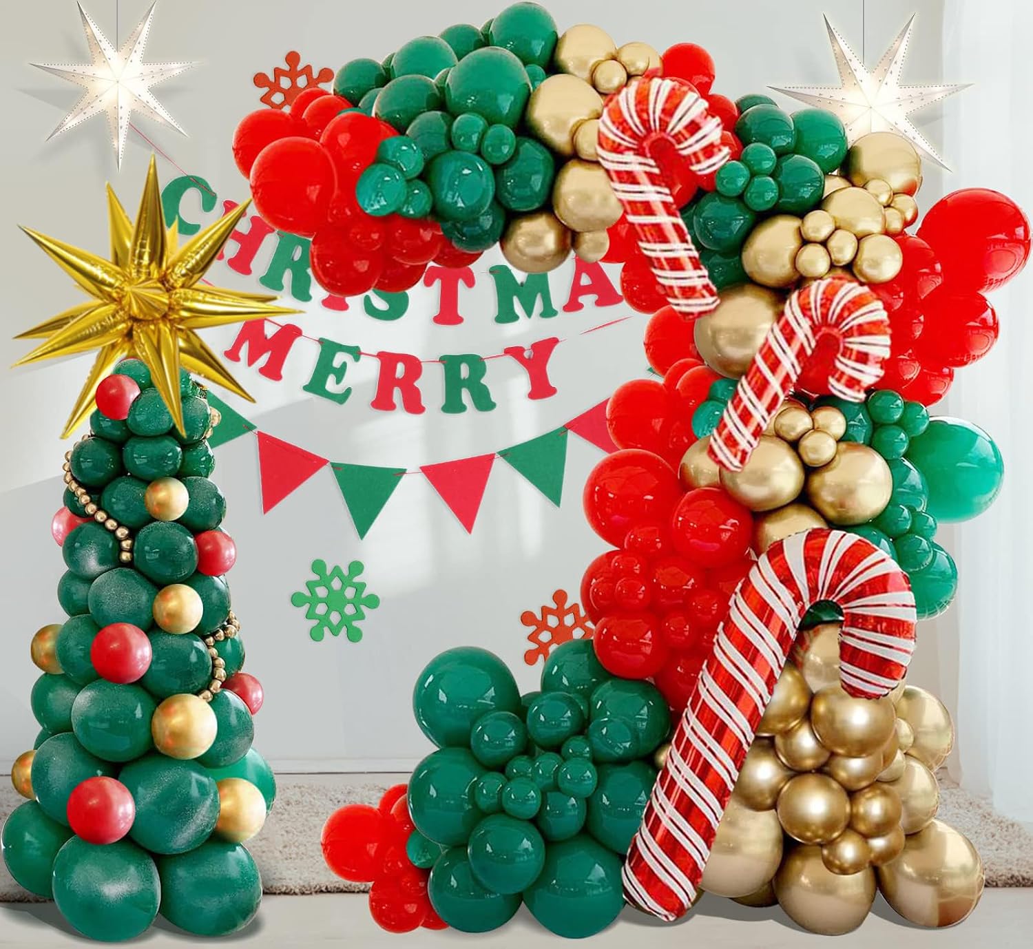 Christmas Balloons Garland Arc - Balloon Arch Kit 评论和价格